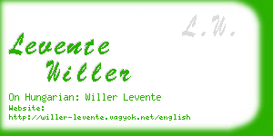 levente willer business card